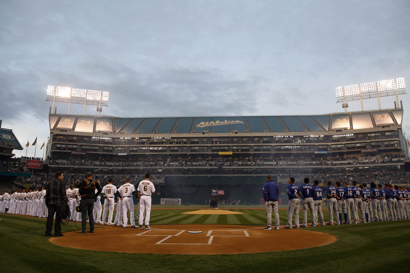 MLB: Texas Rangers at Oakland Athletics