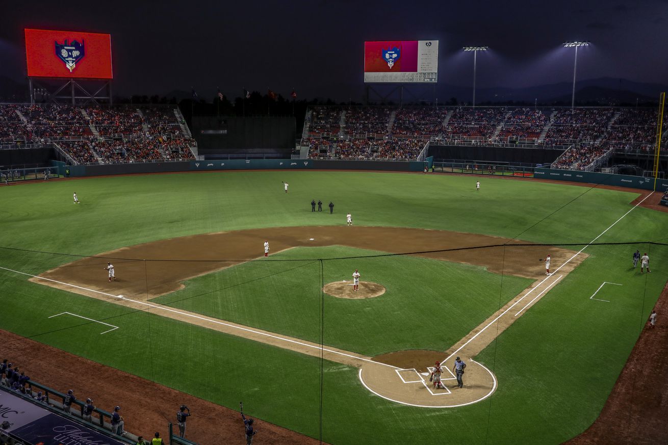 President Lopez Obrador Throws Out First Pitch At New $207 Million Stadium