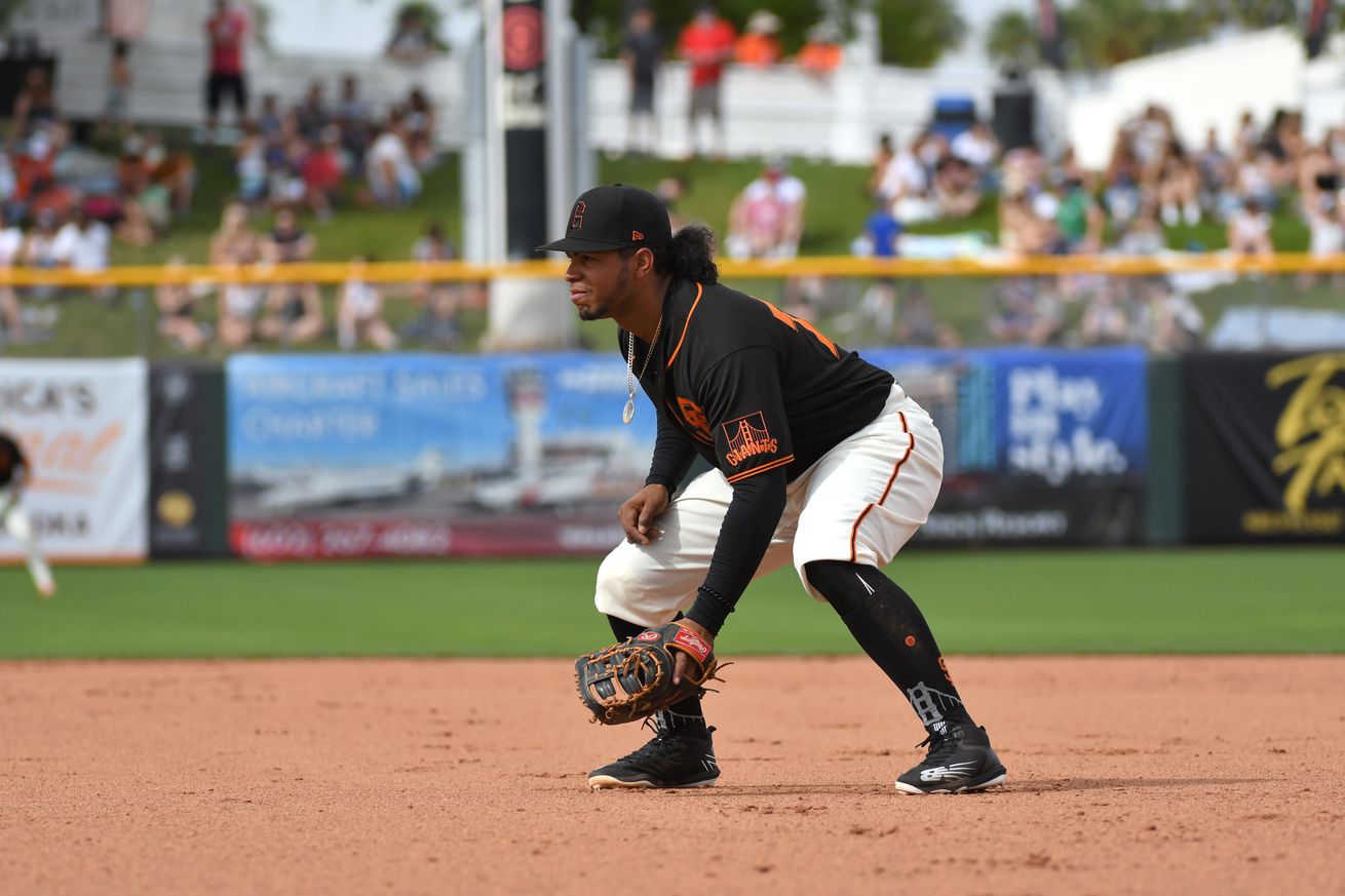 Luis Toribio getting ready to field a ball