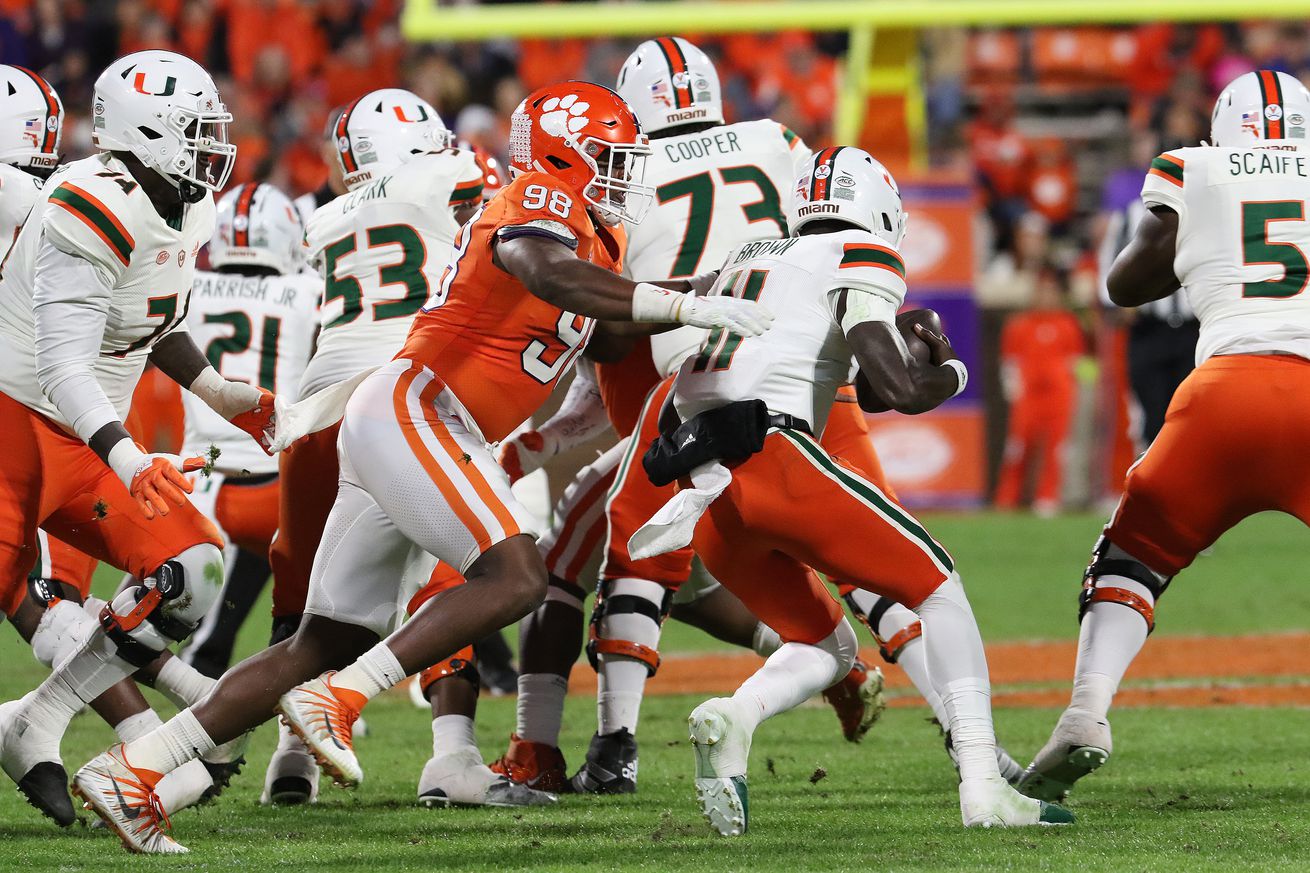 COLLEGE FOOTBALL: NOV 19 Miami at Clemson