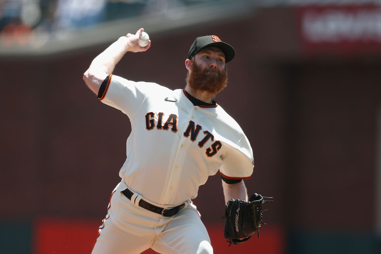 John Brebbia throwing a pitch