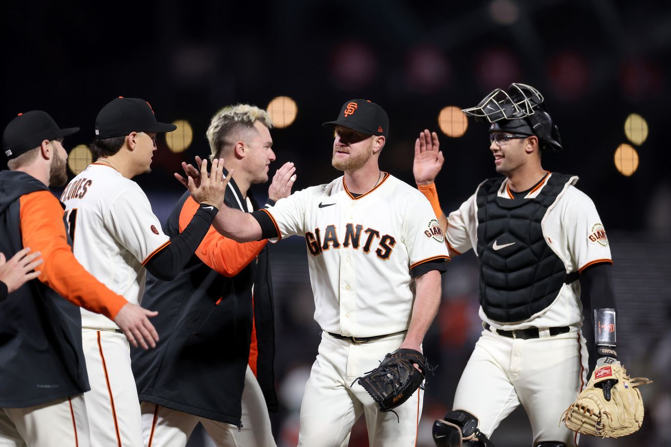 Alex Cobb in the Giants handshake line