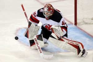 New Jersey Devils Akira Schmid secured two victories for the Devils. 