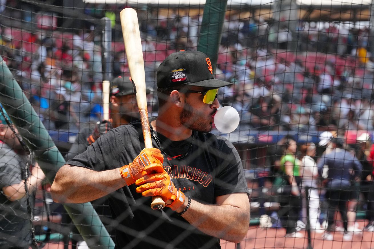 David Villar taking batting practice