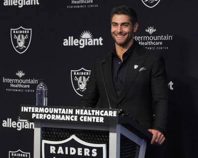 Las Vegas Raiders Introduce Jimmy Garoppolo