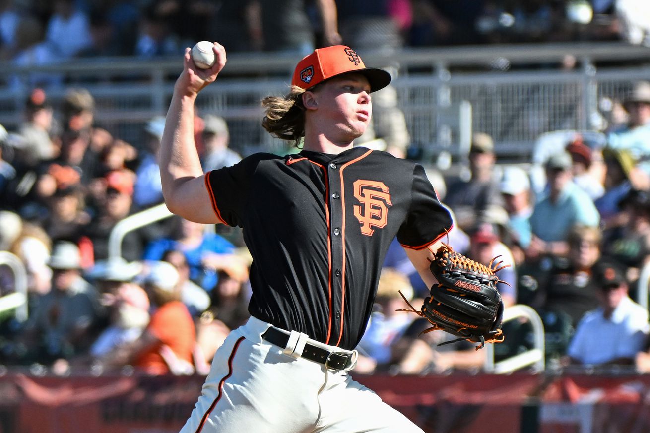 Close up of Hayden Birdsong throwing a pitch. 