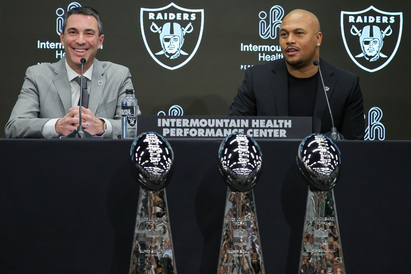 Las Vegas Raiders Introduce Antonio Pierce As Head Coach, Tom Telesco As General Manager