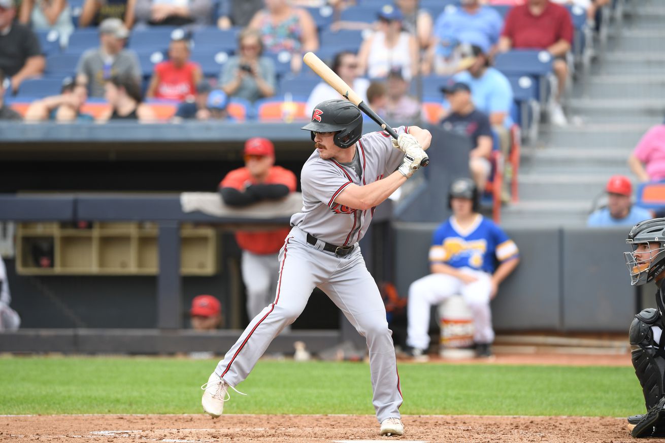 Wade Meckler in the batter’s box in a AA game. 