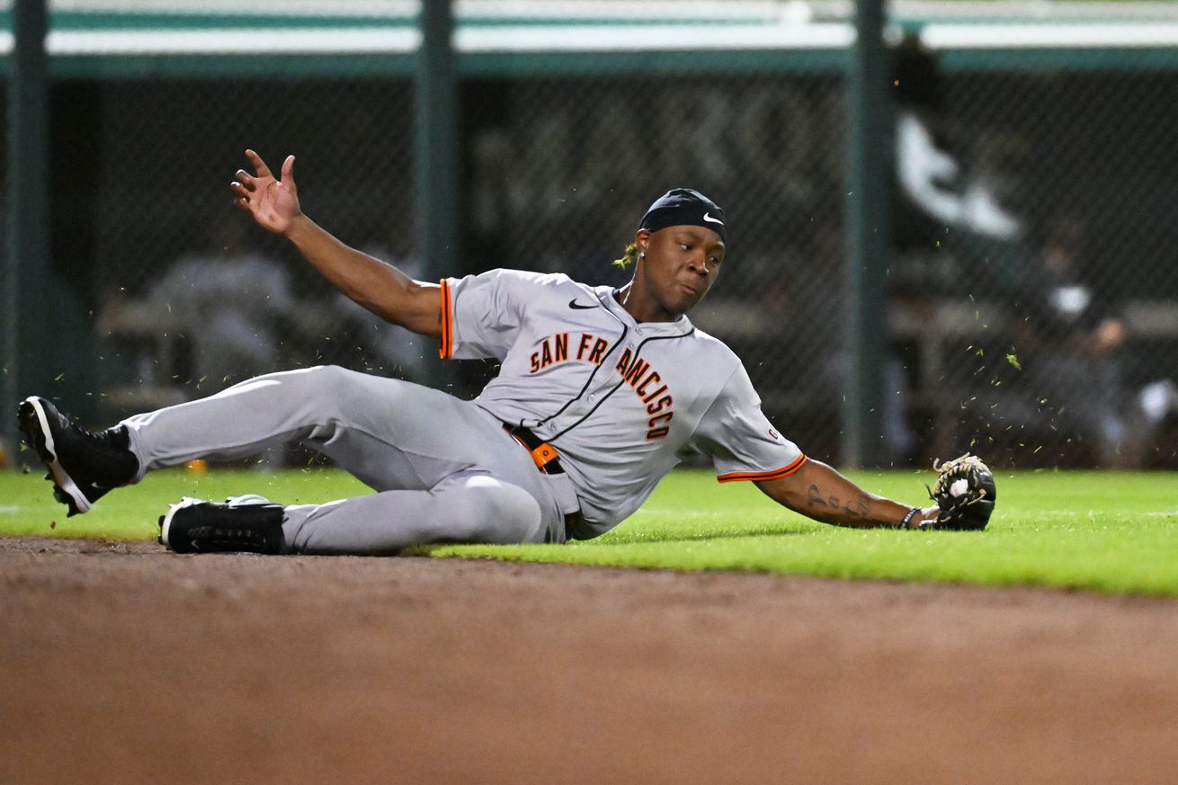 Bo Davidson sliding to make a catch. 