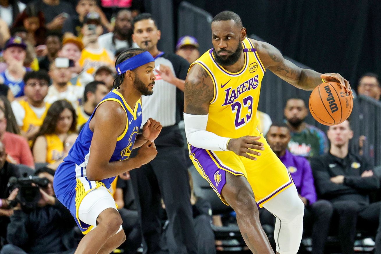 LeBron James Golden State Warriors v Los Angeles Lakers