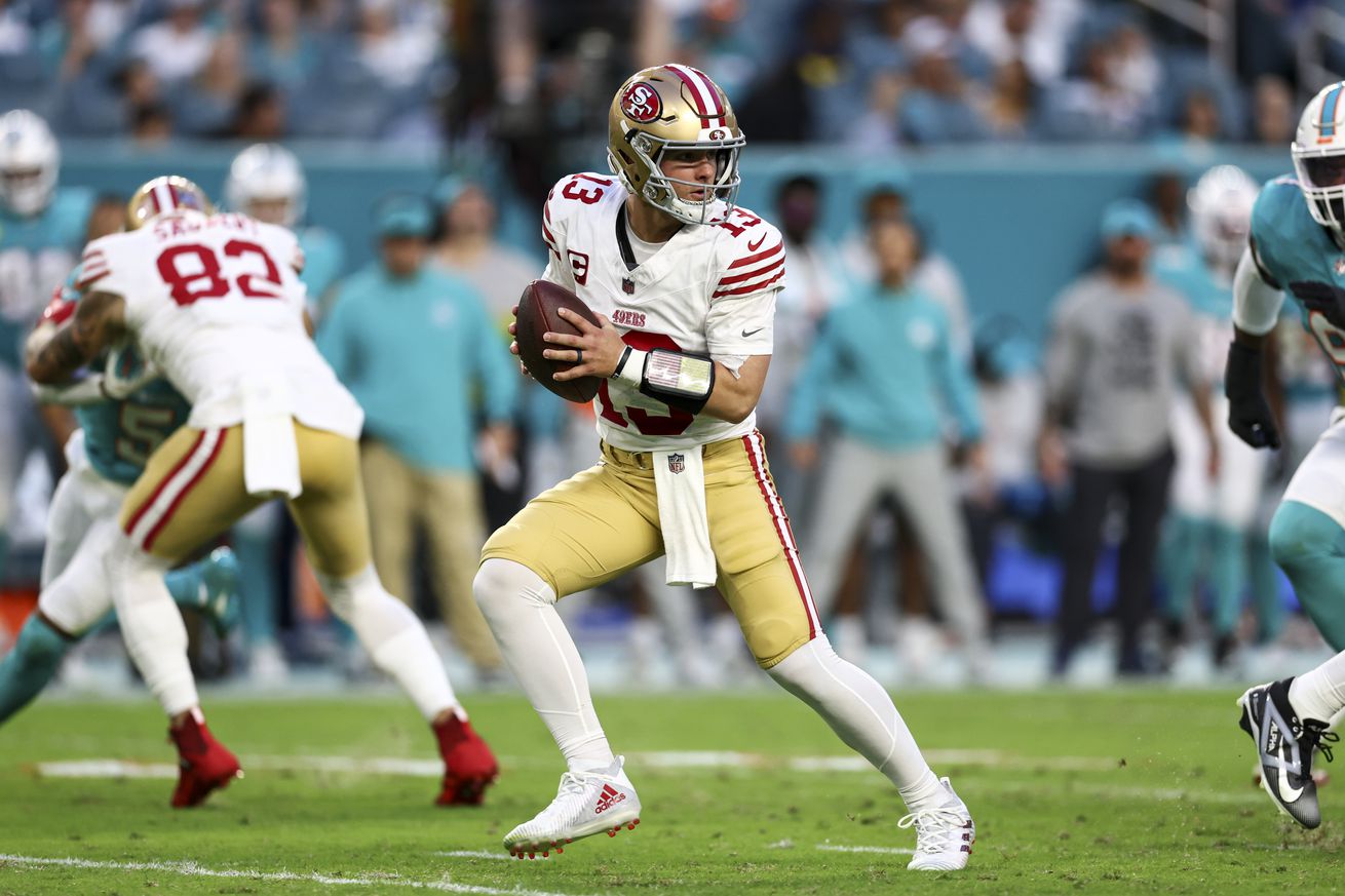 Brock Purdy San Francisco 49ers v Miami Dolphins