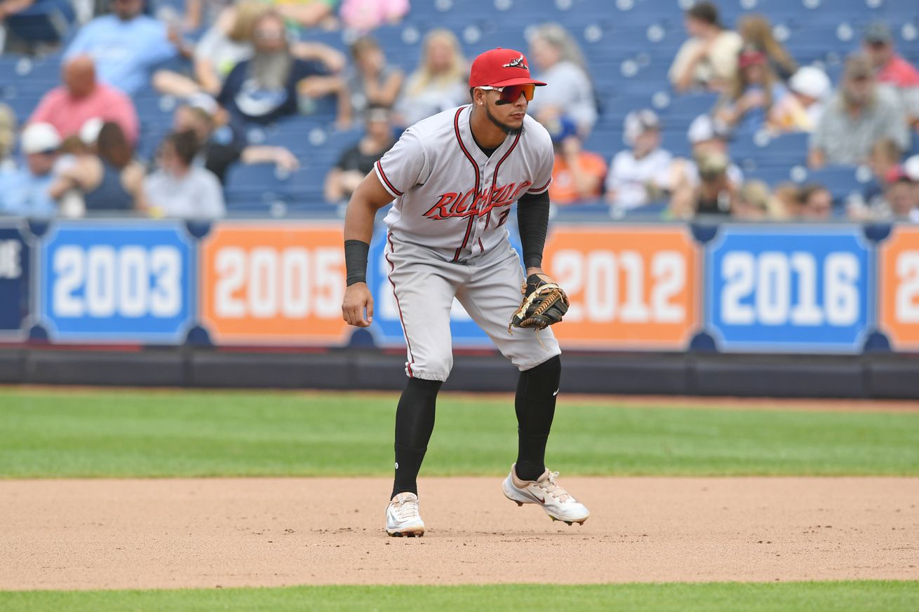 Victor Bericoto standing on the infield dirt. 