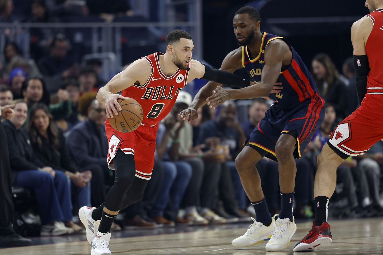 Zach LaVine Andrew Wiggins Chicago Bulls v Golden State Warriors